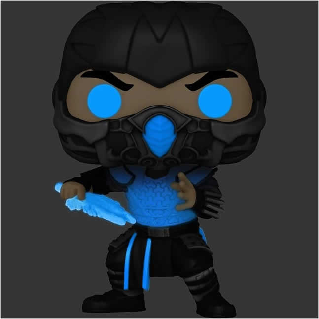 Funko POP Mortal Kombat Movie Sub-Zero Figura exclusiva que brilla en la oscuridad, sin luz.